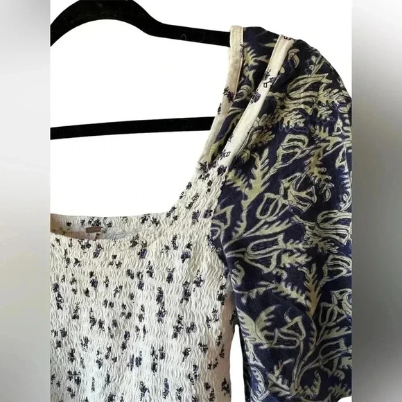 Free People Marigold Mix Print Top S - Picture 3 of 5